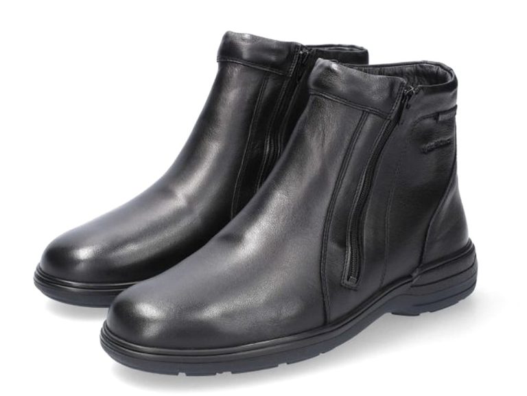 Mephisto DAN heren echte wol gevoerd waterdicht enkellaars - leer - zwart